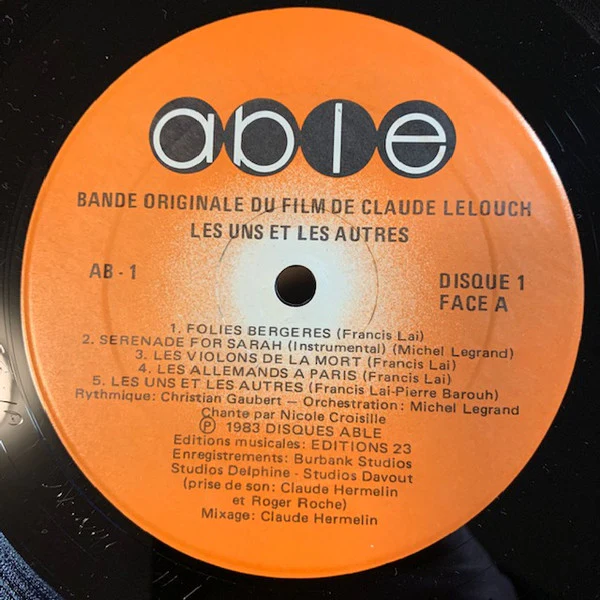 Francis Lai & Michel Legrand / Les Uns Et Les Autres (Bande Originale Du Film) - 2xLP, Album, RE (VG+/VG+) - Image 5