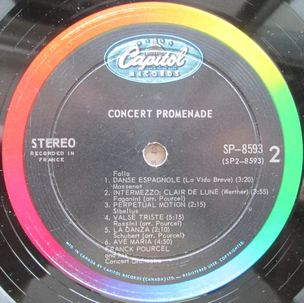 Franck Pourcel Et Son Grand Orchestre / Concert Promenade - LP, Album (VG+/VG+) - Image 4