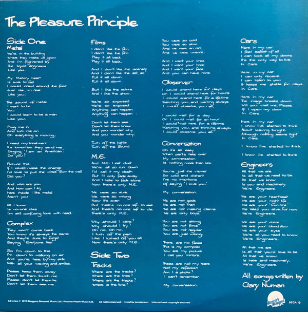 Gary Numan / The Pleasure Principle - LP Used (VG+/VG+) - Image 5