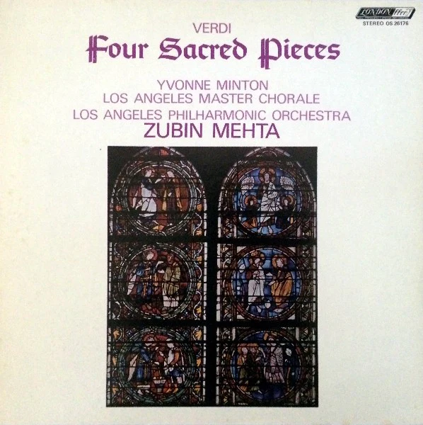 Giuseppe Verdi - Yvonne Minton, Los Angeles Master Chorale, Los Angeles Philharmonic Orchestra, Zubin Mehta / Four Sacred Pieces - LP (VG+/VG+)