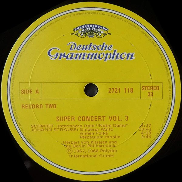 Herbert von Karajan And The Berliner Philharmoniker / The Super Concert Volume III (100 Minutes Of The World's Greatest Melodies) - 2xLP, Comp (VG+/VG+) - Image 5