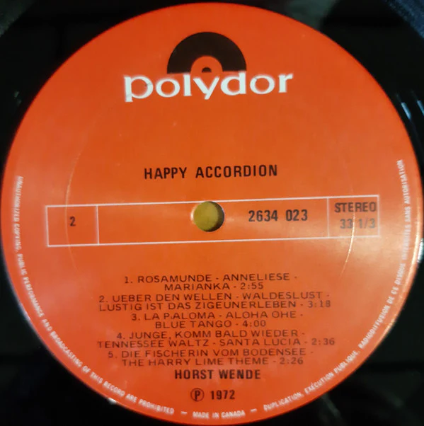 Horst Wende / Happy Accordion - 2xLP, Album, Gat (NM or M-/VG+) - Image 5