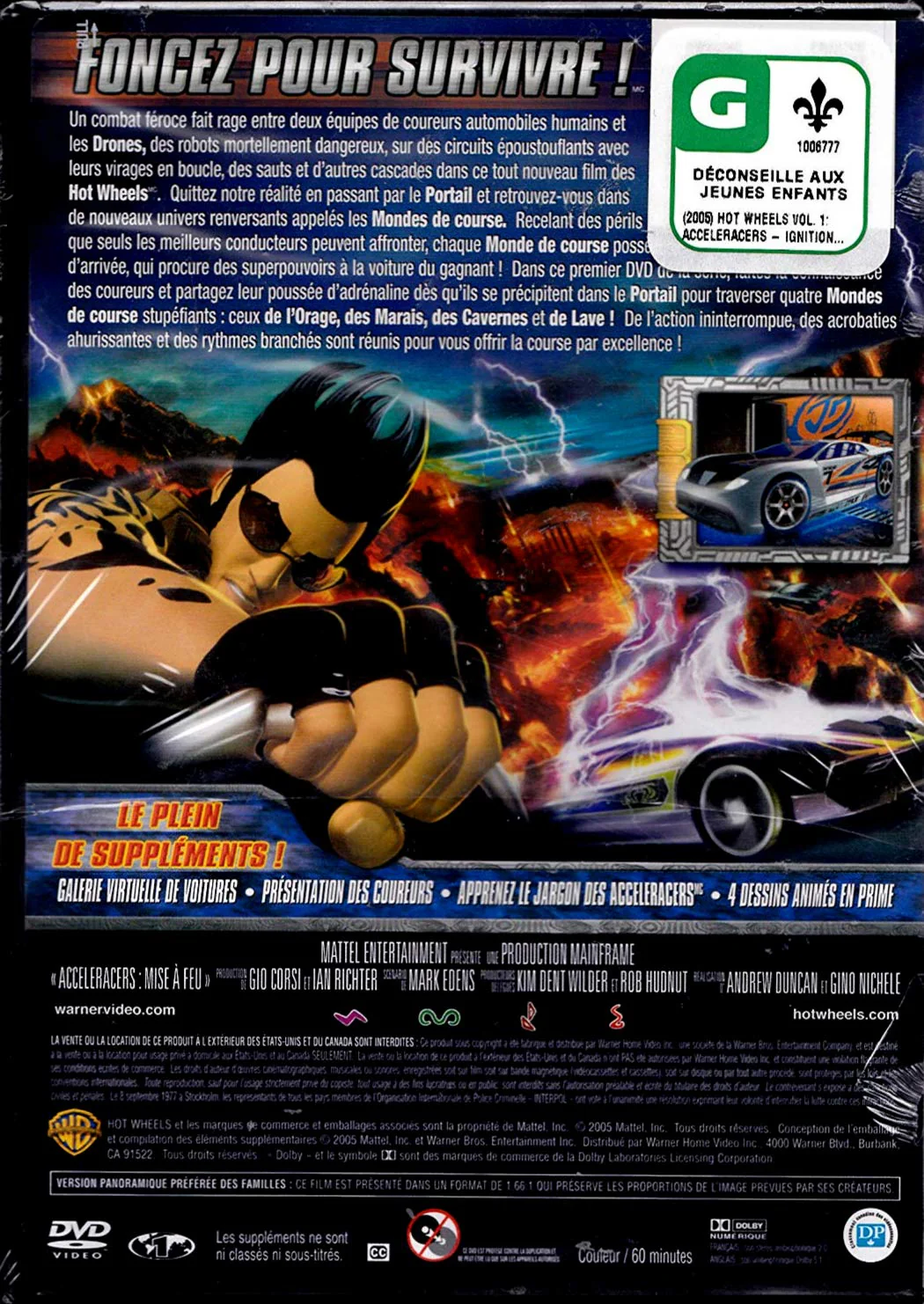 Hot Wheels: Mise à Feu - Hot Wheels: Acceleracers (English/French) 2005 (Widescreen) Régie au Québec (Cover French) - Image 2