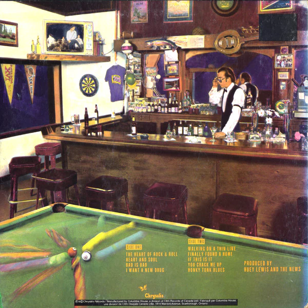 Huey Lewis And The News* / Sports - LP, Album, Club (VG+/VG+) - Image 2