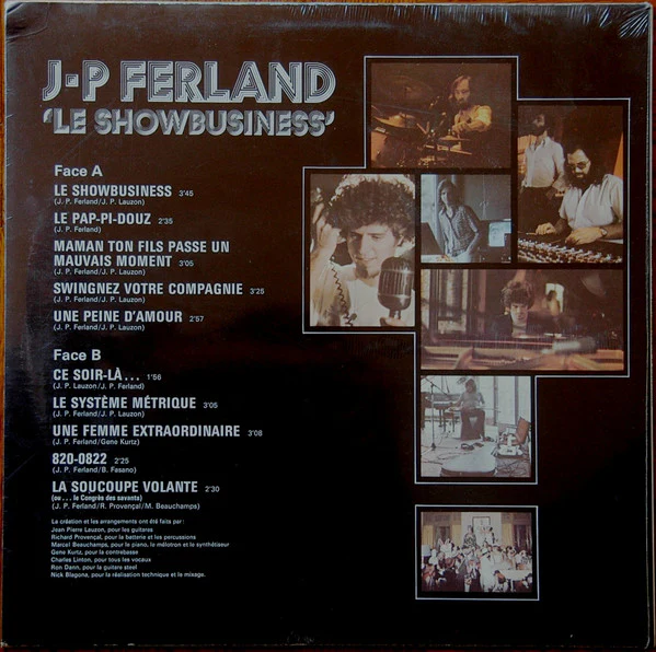 Jean-Pierre Ferland / Le Showbusiness - LP, Album (VG+/VG+) - Image 2