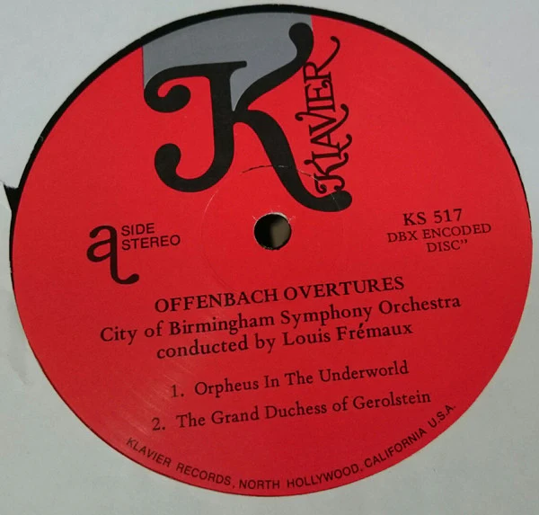 Jacques Offenbach, City Of Birmingham Symphony Orchestra, Louis Frémaux / Offenbach Overtures - LP, DBX (VG+/VG+) - Image 3