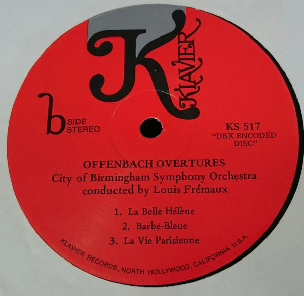 Jacques Offenbach, City Of Birmingham Symphony Orchestra, Louis Frémaux / Offenbach Overtures - LP, DBX (VG+/VG+) - Image 4