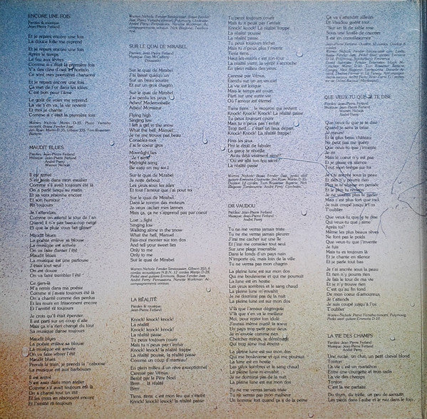 Jean-Pierre Ferland / La Pleine Lune - LP, Album, Gat (VG/VG) - Image 2