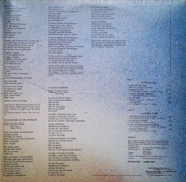 Jean-Pierre Ferland / La Pleine Lune - LP, Album, Gat (VG/VG) - Image 3