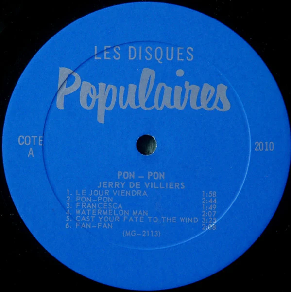 Jerry De Villiers / Pon-Pon - LP, Album, Mono (VG+/VG+) - Image 3