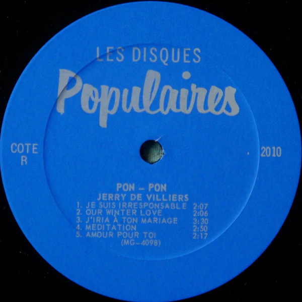 Jerry De Villiers / Pon-Pon - LP, Album, Mono (VG+/VG+) - Image 4