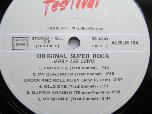 Jerry Lee Lewis / Original Super Rock - 2xLP, Comp (VG+/VG+) - Image 4