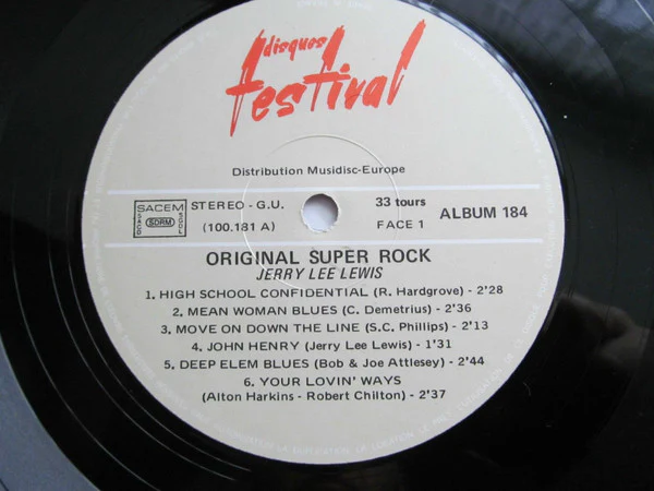 Jerry Lee Lewis / Original Super Rock - 2xLP, Comp (VG+/VG+) - Image 5