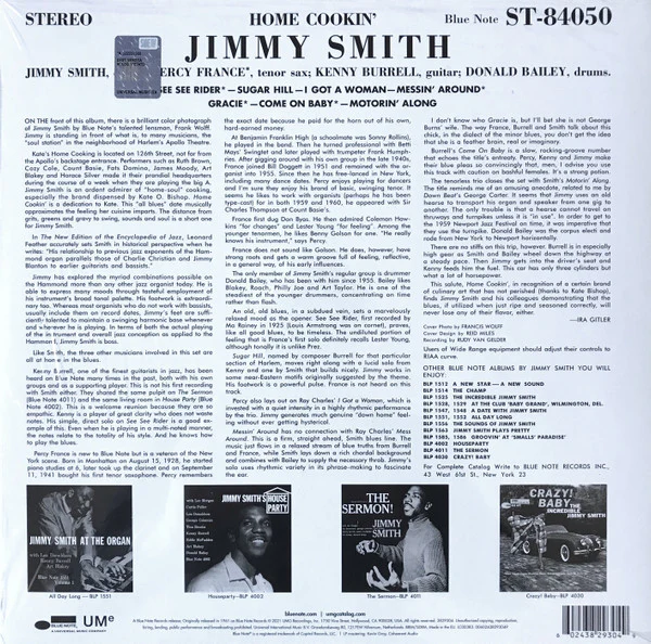 Jimmy Smith / Home Cookin' - LP, Album, RE, 180 (M/M) - Image 2