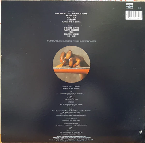 Joan Armatrading / Sleight Of Hand - LP, Album (VG+/VG+) - Image 2