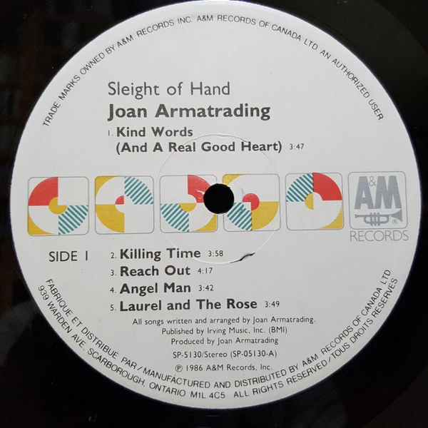 Joan Armatrading / Sleight Of Hand - LP, Album (VG+/VG+) - Image 3