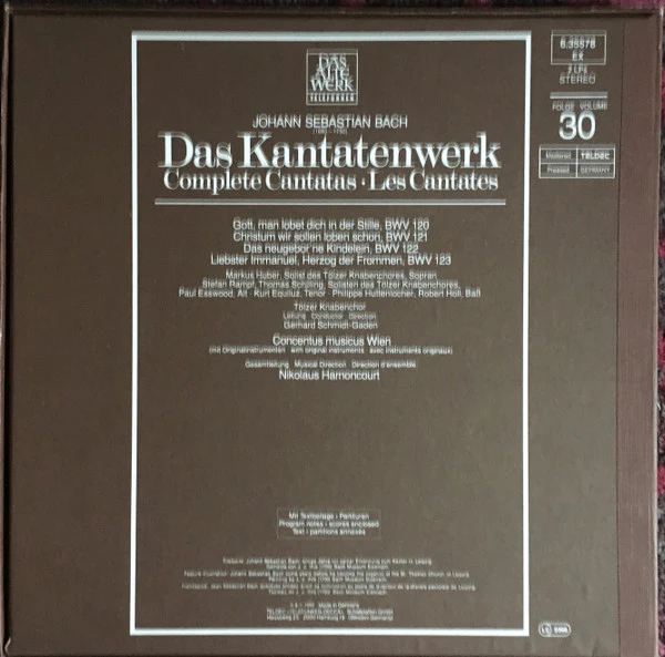 Johann Sebastian Bach / Das Kantatenwerk  Complete Cantatas| BWV 120-123) Vol. 30 - 2xLP + Box (VG+/VG+) - Image 2