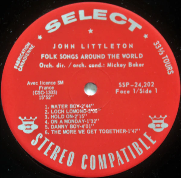 John Littleton / Folk Songs  Around The World - LP, Album, Gat (VG+/VG+) - Image 5