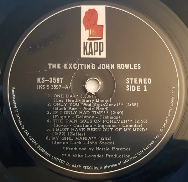 John Rowles / The Exciting John Rowles - LP, Album (VG+/VG+) - Image 4