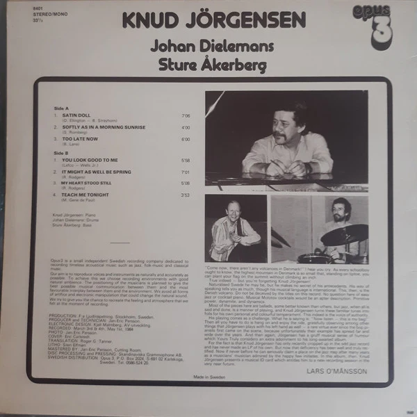 Knud Jörgensen / Knud Jörgensen Jazz Trio - LP (VG+/P) - Image 3