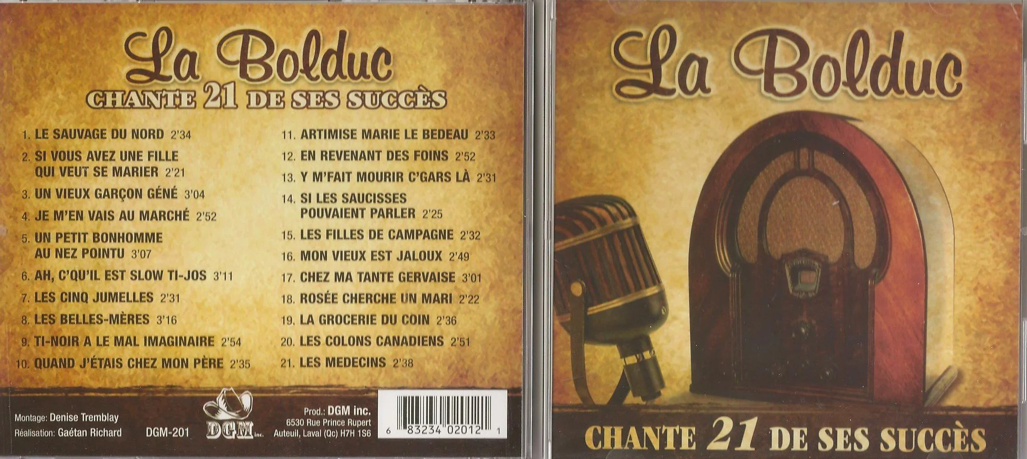 La Bolduc Chante 21 De Ses Succes (DGM)