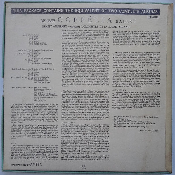 Léo Delibes, Ernest Ansermet, L'Orchestre De La Suisse Romande / Coppélia - Ballet - Reel, 4tr Stereo, 7" Reel, Album (VG+/VG+) - Image 2