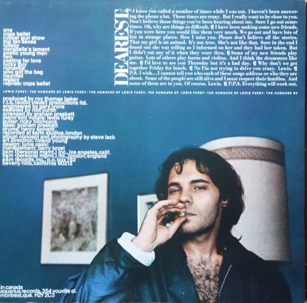 Lewis Furey / The Humours Of - LP, Album (VG+/VG+) - Image 2