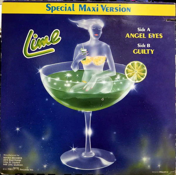 Lime  / Guilty/Angel Eyes Medley / Angel Eyes - 12" (VG+/VG+) - Image 2