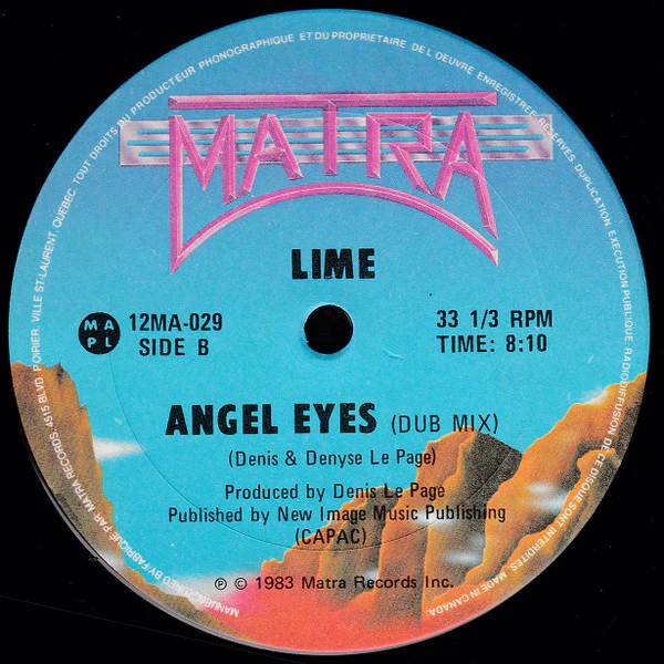 Lime  / Guilty/Angel Eyes Medley / Angel Eyes - 12" (VG+/VG+) - Image 4