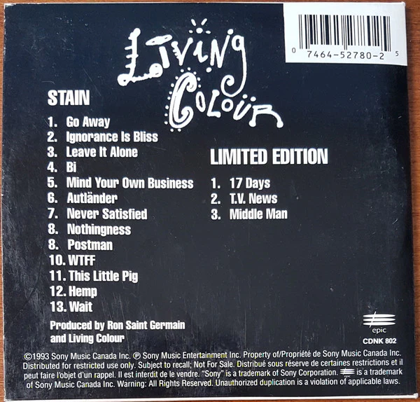 Living Colour / Limited Edition - CD, Ltd (VG+/VG+) - Image 2