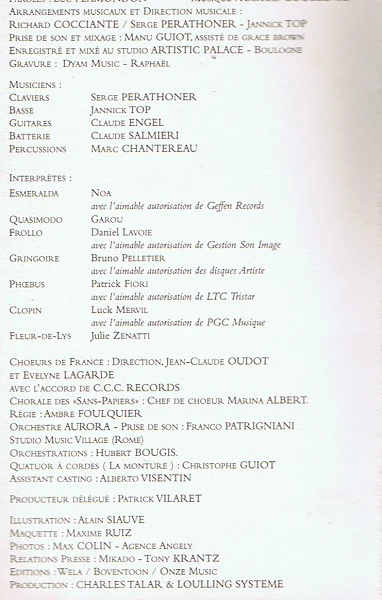 Luc Plamondon, Riccardo Cocciante, Victor Hugo / Notre-Dame De Paris - Cass, Album, Dol (VG+/VG+) - Image 3