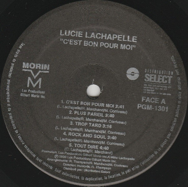 Lucie Lachapelle / C'est Bon Pour Moi - LP, Album (VG+/VG+) - Image 3