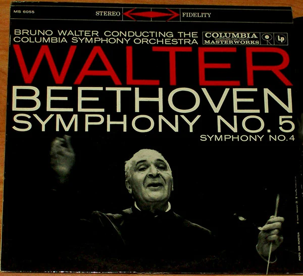 Ludwig Van Beethoven - Bruno Walter Conducting The Columbia Symphony Orchestra / Symphony No. 5 / Symphony No. 4 - LP, Album (VG+/VG+)