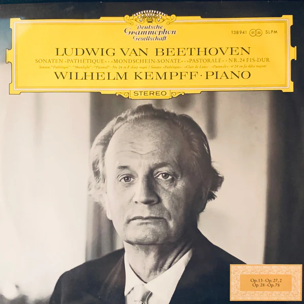 Ludwig van Beethoven, Wilhelm Kempff / Klaviersonaten »Pathétique« ⠂»Mondscheinsonate« ⠂»Pastorale« ⠂Nr. 24 Fis-Dur - LP (VG+/VG+)