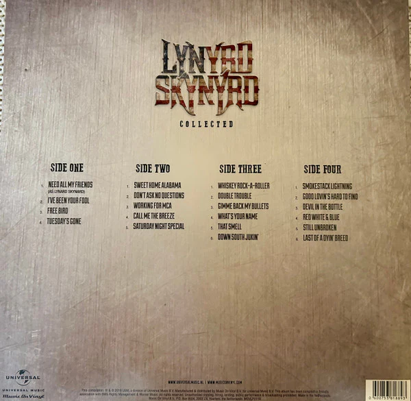 Lynyrd Skynyrd / Collected - 2xLP, Album, Comp, 180 (M/M) - Image 2