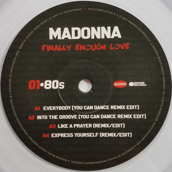 Madonna / Finally Enough Love - 2xLP, Comp, RM, Cle (M/M) - Image 4