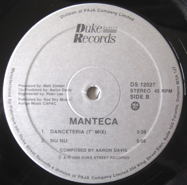 Manteca  / Danceteria - 12" (M/M) - Image 4