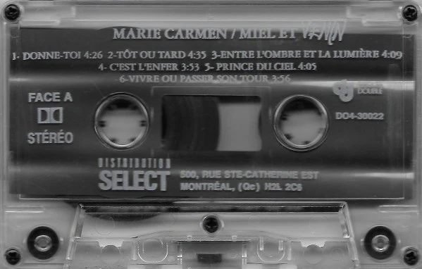 Marie Carmen / Miel Et Venin - Cass, Album (VG+/VG+) - Image 3