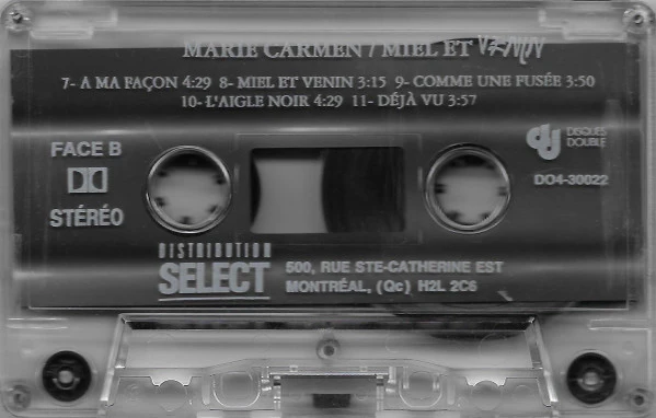 Marie Carmen / Miel Et Venin - Cass, Album (VG+/VG+) - Image 4