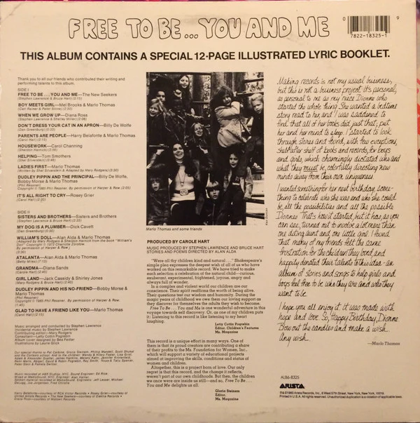 Marlo Thomas And Friends / Free To Be...You And Me - LP, Album, RE (VG/VG) - Image 2