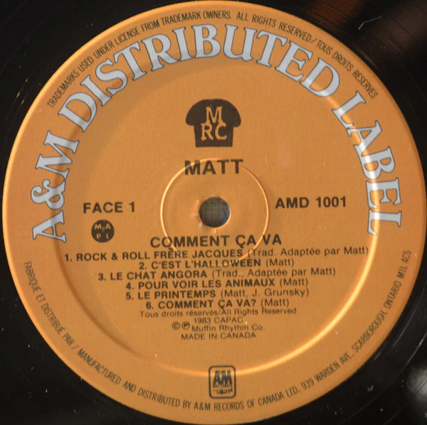 Matt Maxwell / Comment Ça Va ? - LP, Album (VG+/VG+) - Image 5