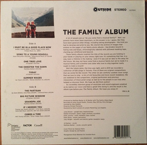 Matthew Barber & Jill Barber / The Family Album - LP, Album (M/M) - Image 2