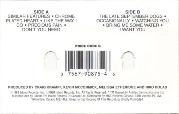Melissa Etheridge / Melissa Etheridge - Cass, Album, Dol (VG+/VG+) - Image 3