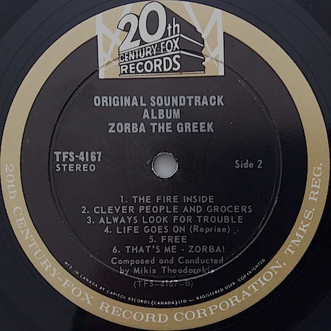 Mikis Theodorakis / Zorba The Greek (Original Soundtrack) - LP,Album,Stereo (VG+/VG+) - Image 4