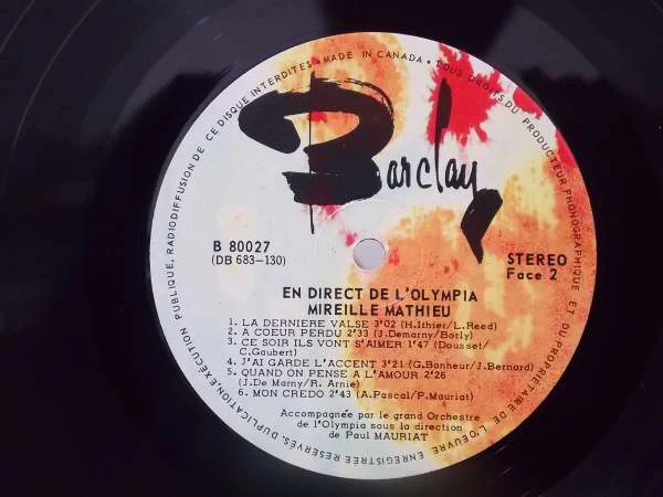Mireille Mathieu / En Direct De L'Olympia - LP, Album (VG+/VG+) - Image 4