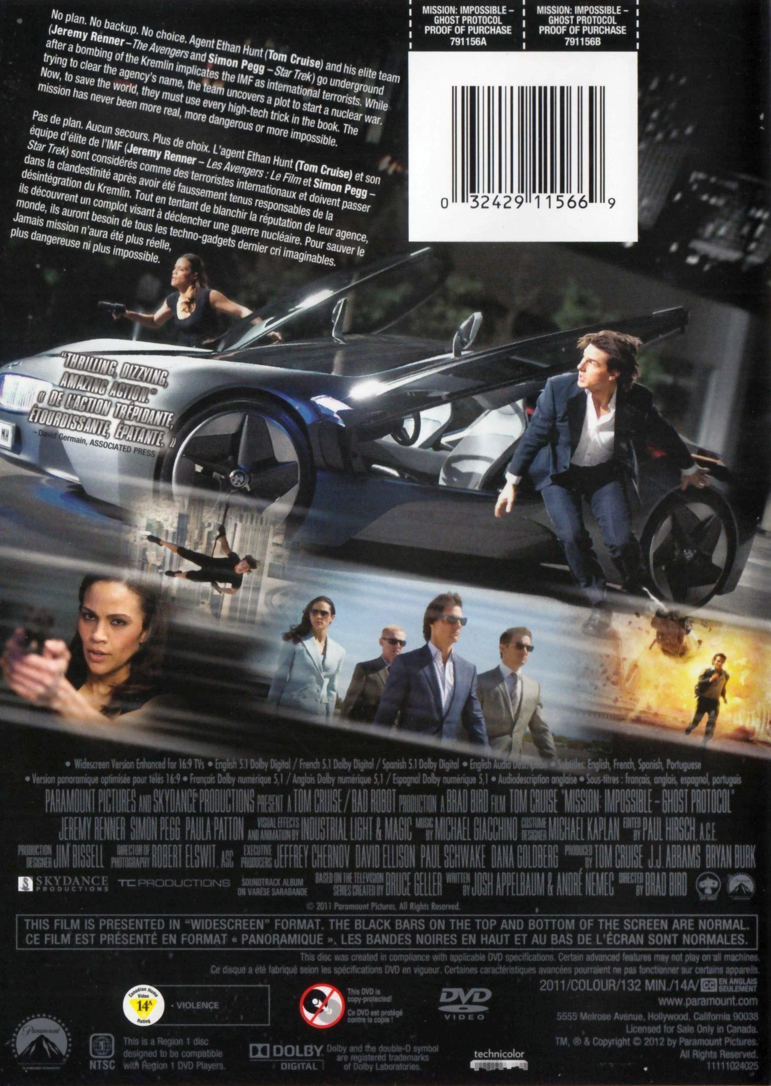Mission: Impossible - Ghost Protocol - DVD (Used) - Image 2