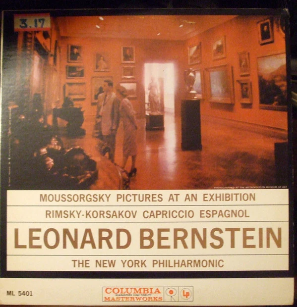 Modest Mussorgsky, Nikolai Rimsky-Korsakov, Leonard Bernstein, New York Philharmonic / Pictures At An Exhibition /  Capriccio Espagnol - LP, Album, Mono (VG+/VG+)