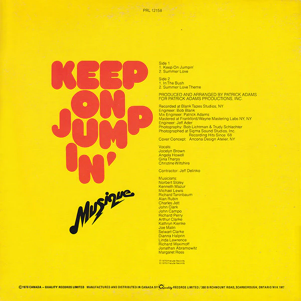 Musique / Keep On Jumpin' - LP, Album (VG+/VG+) - Image 2