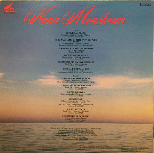 Nana Mouskouri / Vivre Au Soleil - LP, Album (VG+/VG+) - Image 2