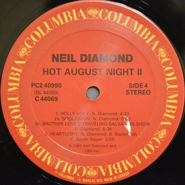 Neil Diamond / Hot August Night II - 2xLP, Album (VG+/VG+) - Image 5
